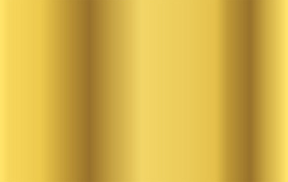 Gold wall texture background. Yellow shiny gold foil paint on wall sheet with gloss light reflection,