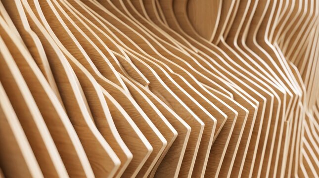 Abstract brown geometric wave pattern with sharp lines