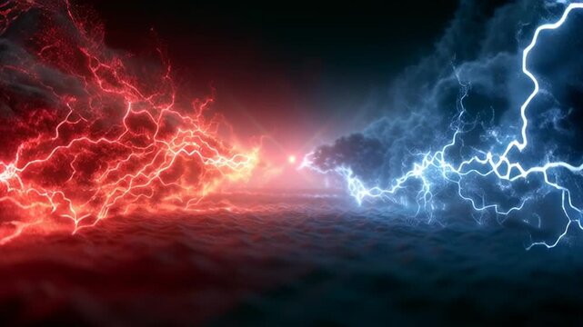 Storm Clouds Roll Near a Blue Energy Horizon / 青い力の地平線を包む嵐の雲