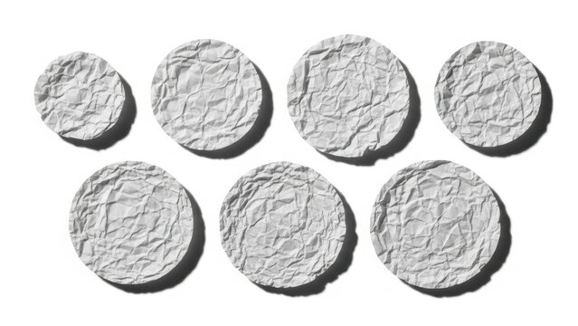 Rough textured circular stone or coin collection