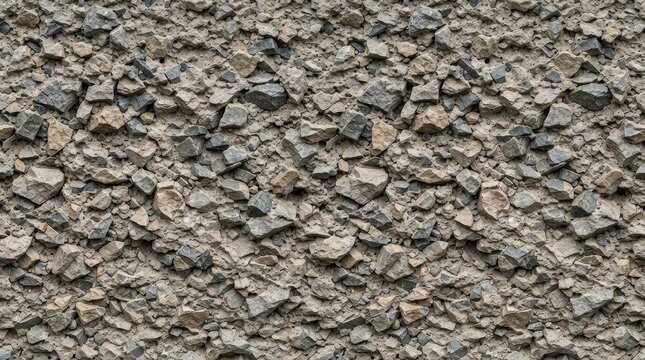 Seamless gray gravel and concrete texture background