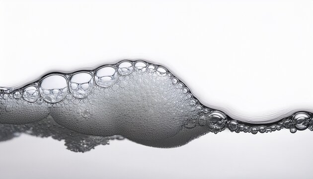 realistic soap foam with bubbles on white water surface frothy bubbles with soft texture shampoo foam bubbles splashing on white background soapy foam texture png
