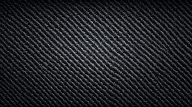 Abstract dark carbon fiber background texture with diagonal weave pattern. Perfect for industrial tech and modern.