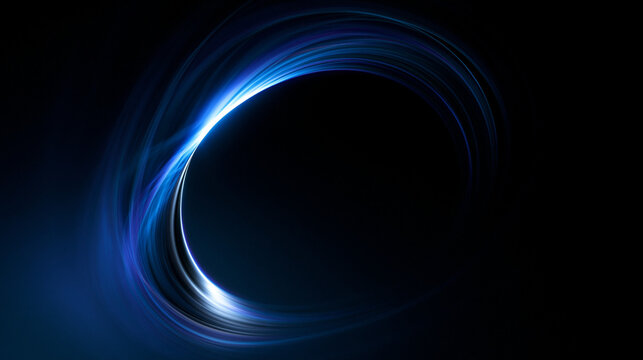 Abstract Futuristic Glowing Blue Light Loop Background