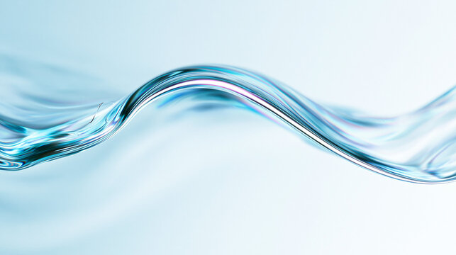 Clear Water Wave Motion on Light Blue Background