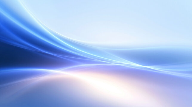 Abstract Glowing Blue Light Wave Background