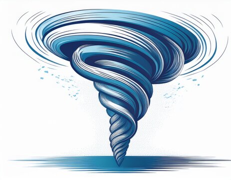 isolated tornado abstract graphic on white background