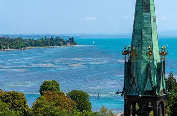 Blick vom Konstanzer Münsterturm über den Bodensee © E. Schittenhelm
