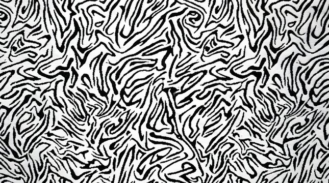 abstract black and white zebra pattern seamless texture animal skin design background