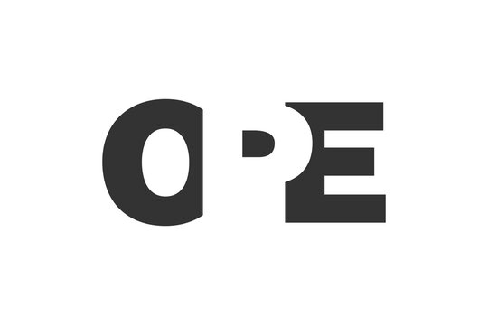 OPE logo design. Initial letter O P E bold font style for tech startups, consulting, corporate branding. Creative company name, headlines typography identity, trendy logotype.