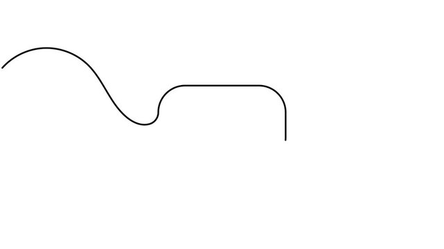 Animated bookmark inside a speech bubble icon sign continuous one line drawing moving on white background minimalist single art social media story and clip save symbol animation