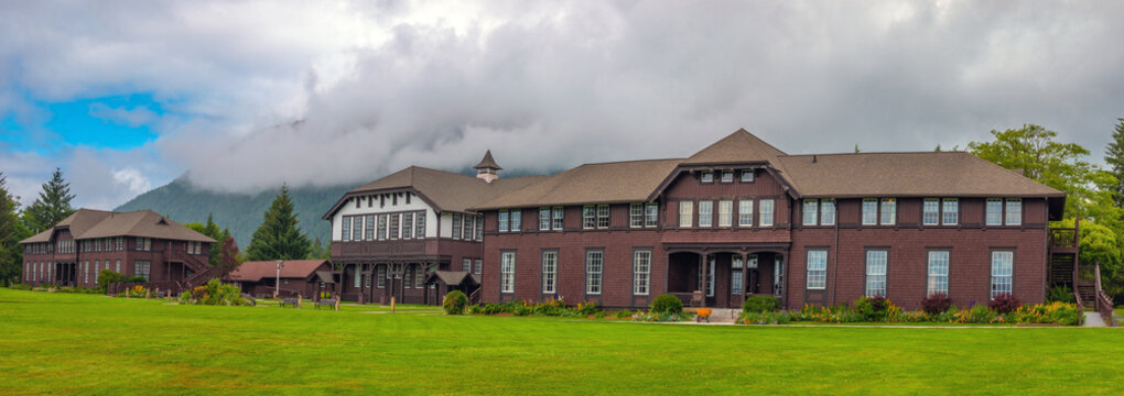 Remains of the historic campus of the former Sheldon Jackson College in Sitka, Alaska, USA