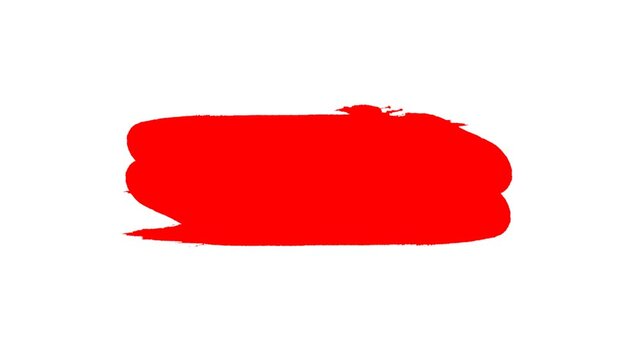 Hand Drawn Red Paint Banner Motion Graphics for Title Highlight