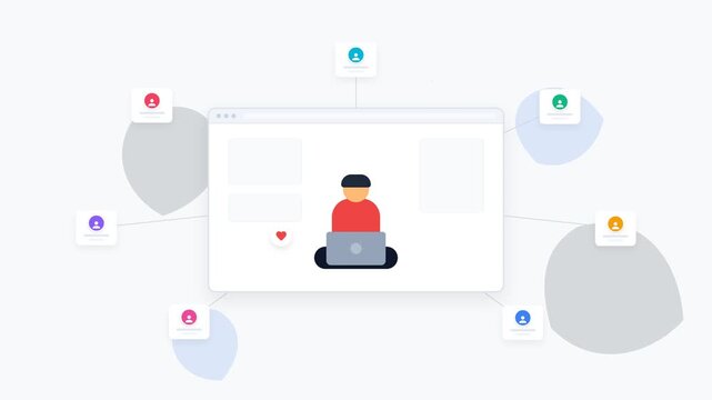 User connecting with network in web browser