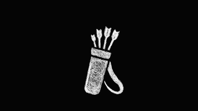 Sketch quiver icon animation - smooth progressive reveal
