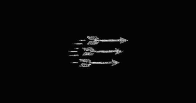 Sketch rapid fire icon animation - smooth progressive reveal