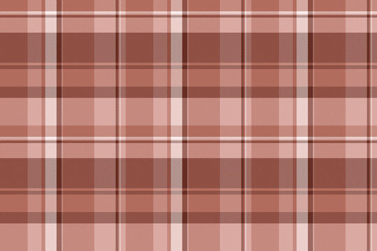 A sixties tartan plaid pattern with a balanced check structure and red and light tones. The seamless textile background recreates a woven fabric look with a natural decorative character.