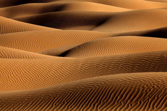 Full frame Close-up of sand dunes in the desert, Saudi Arabia