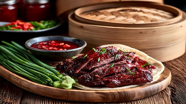 Wooden tray with assorted fresh vegetables and dips carrot sticks