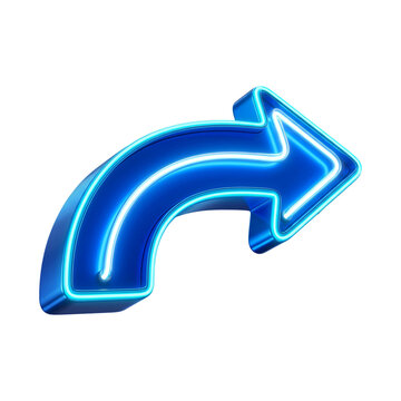 Blue Curved Arrow Navigation Design