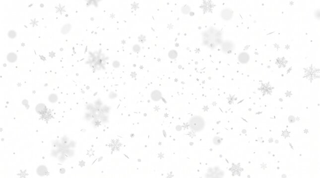 Realistic PNG falling snowflakes background on transparent