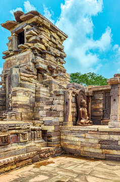 Ancient Temple 45 Ruins at Sanchi Archaeological Site, Madhya Pradesh, India