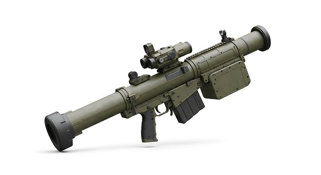 old russian gun isolated