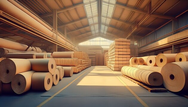 paper rolls factory or warehouse