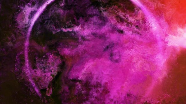 Mixing colored alcohol inks in a close-up view of the design process