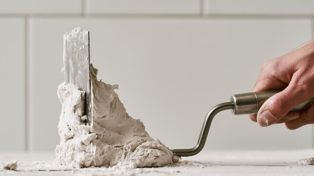 DIY Wall Repair Putty Knife and Spackle Studio Close-Up