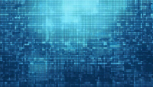 light blue digital pixelated texture pattern background with small square mosaic blocks