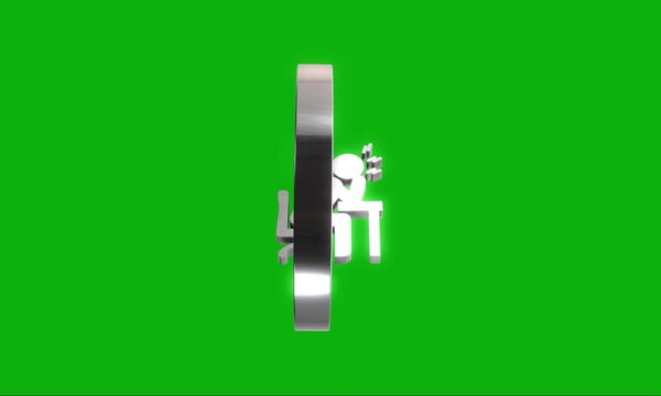 3d animated stress icon with person sitting at desk and thinking, circular motion.