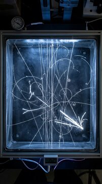 Cloud Chamber Cosmic Ray Particle Track Physics Science Visual Quantum