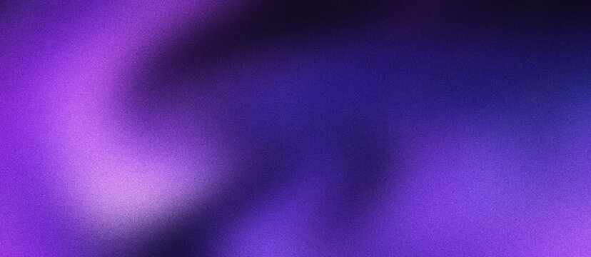 Purple abstract background with grainy texture and soft light leaks. Dark violet gradient backdrop with cinematic film grain. Ethereal neon purple waves for modern digital wallpaper and design.