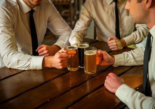 Businessmen Toasting After Work.