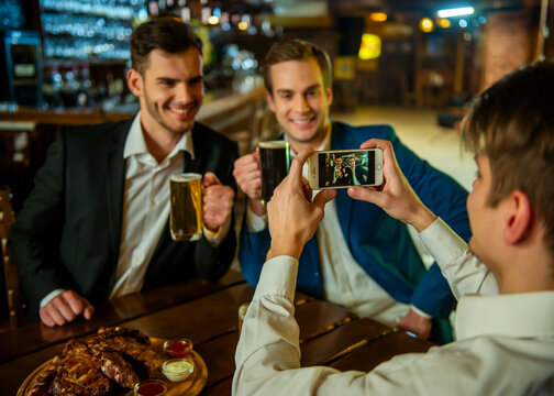 Business Friends Taking Photo.