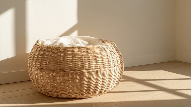 Baby laundry hamper for nursery decor and home design use