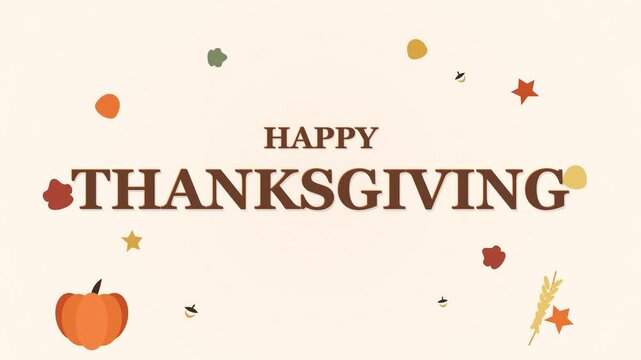Autumn ThanksGiving Harvest Background with Pumpkin and Fall Leaves