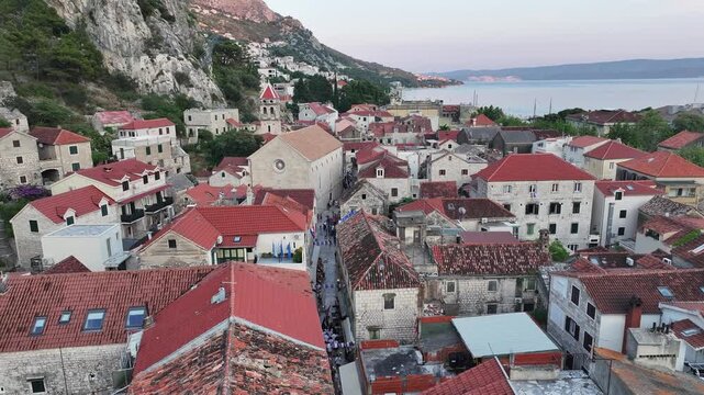 Saint Michael Church In Omis Historic Old Town, Croatia