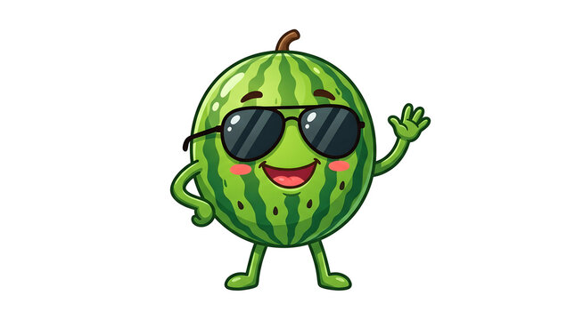 funny cartoon a watermelon
