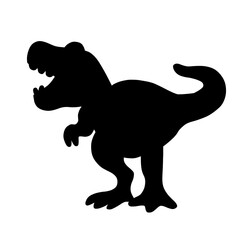 Black Dinosaur T-Rex Icon Transparent Background  © TX Studio