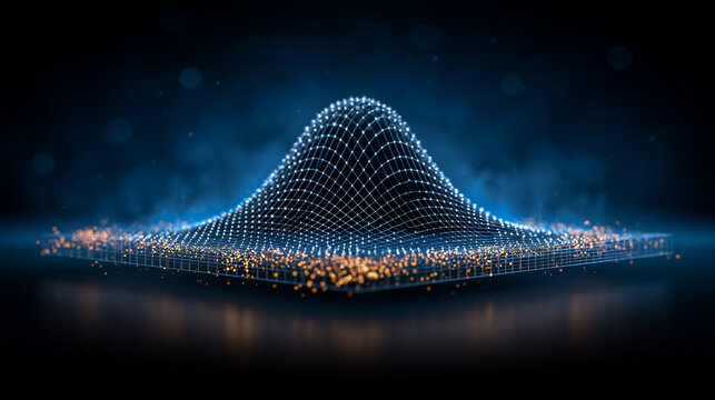 Futuristic HUD Interface Wireframe Grid Technology Background