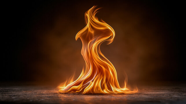 Golden Ember Flow Warm Sepia Flame Background