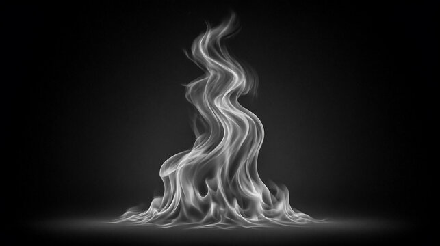 White Spirit Flame Ethereal Fire Seamless Loop Background