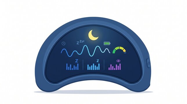 Futuristic Sleep Tracking Device for Sleep Monitoring, Wellness Analysis and Modern Health Technology