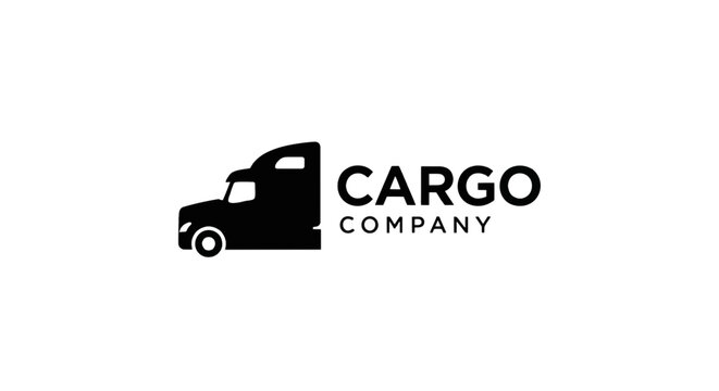 Vector illustration of cargo company logo design on a transparent background
