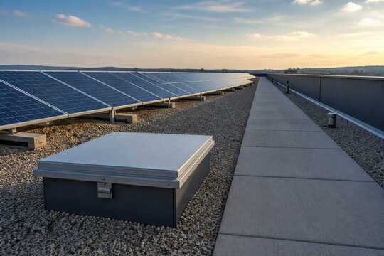 Rooftop Solar Inspection Roof Hatch After Array workplace interaction