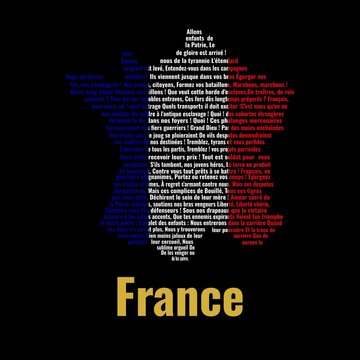 France Anthem Flag Map