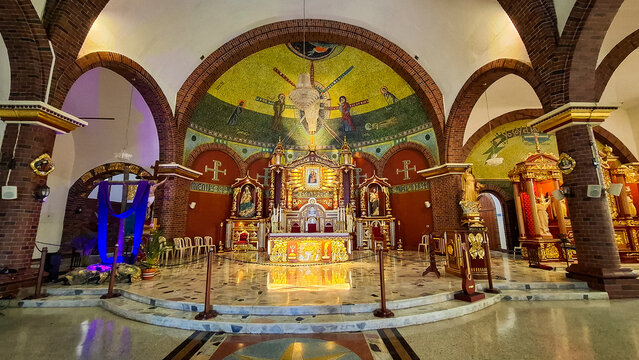 Velez, Santander - Colombia. February 26, 2026. Our Lady of the Snows Cathedral, a Catholic church.
