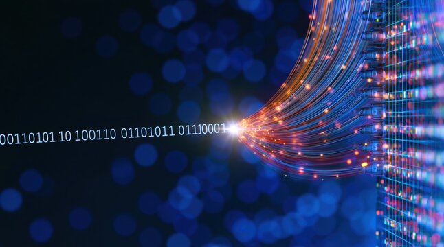 Technology and digital data streaming through fiber optic network communication